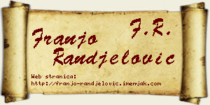 Franjo Ranđelović vizit kartica